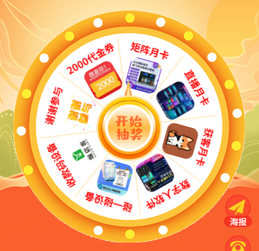 百付科技超级惊喜，旋转大转盘，解锁无限优惠！